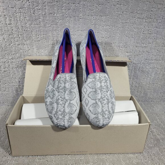 Rothy's Shoes - Rothy's The Loafer Ivory Grey Snake Women Size 7, 7.5, 8, 8.5, 9.5, 10, 11, 11.5